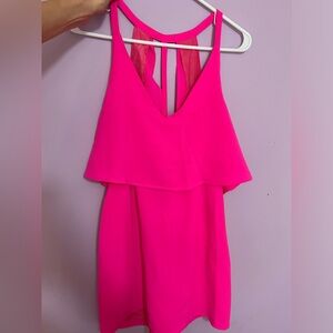 Hot pink, ‘Flutter Me Up’ dress from Tobi, size S/P